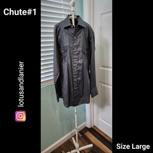 Chute #1 Vintage Cowboy Shirt with Pearl Snaps Sz Large